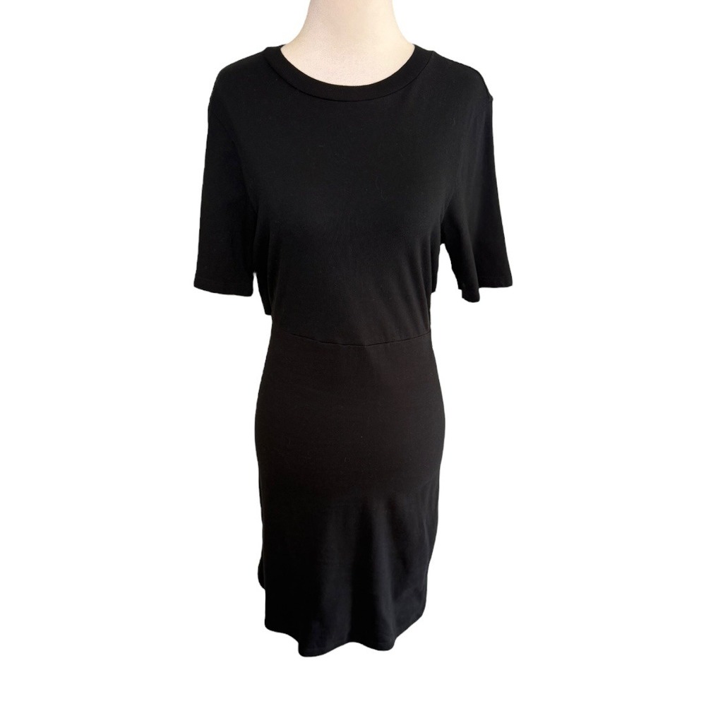 NEW Melrose and Market Bodycon Dress Casual T-Shirt Style‎ Black Size XXS NWT